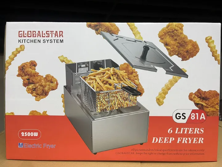 Globalstar 6 litres single deep fryer perfect kitchen appliance for anyone who loves to cook and fry food. It has a large 6L capacity, which allows you to fry a large amount of food at once