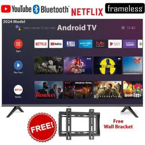 Synix 32 Inch Astonishing Smart Android TV,NetflixYoutube+free wall braket