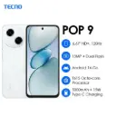 Tecno POP 9 6.6" 128 GB Storage + 3RAM 120Hz Hole Screen Dual Speakers IP54 Waterproof - Android 14 13MP Camera Dual sim 5000mAh-Smartphones