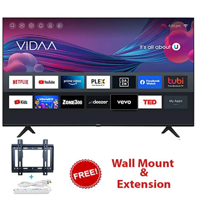 Hisense 43A4, HISENSE 43" INCH TV, FRAMELESS SMART TELEVISION, FULL HD RESOLUTION, A4K SERIES ,NETFLIX ,YOUTUBE TV,DTS, INBUILT DECODER, BUILT-IN WIFI,VIDAA OS