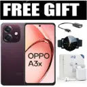 Oppo A3x 6.67-inch' 64GB 4GB RAM"Battery: 5100mAh"Dual SIM + Free Gifts