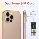 CALUS 16 Pro Max Android 14 smartphone 128gb Rom + 8gb Ram 6.6 inches IPS LCD screen display 5200mAh battery capacity OCTA-CORE Processor 26mp dual main camera+ 13mp selfie android smartphone