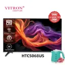 Vitron 50 Inch Frameless Television HTC 5068US Ultra HD Android Smart TV with Bluetooth Netflix Youtube 1.5G+8G USB/SD WIFI Television Multifuctional TV
