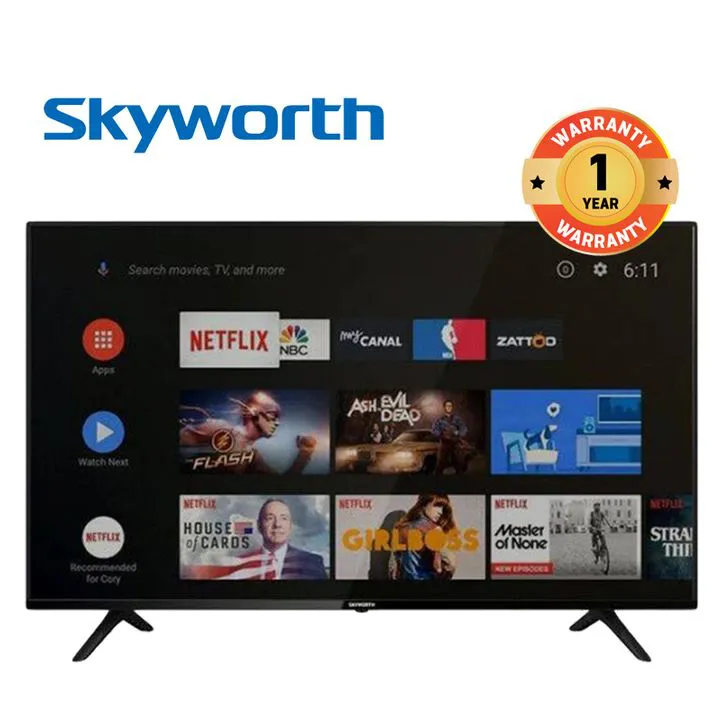 Skyworth 43E3500G, 43" FHD Smart Google TV, Black (1YR WRTY)