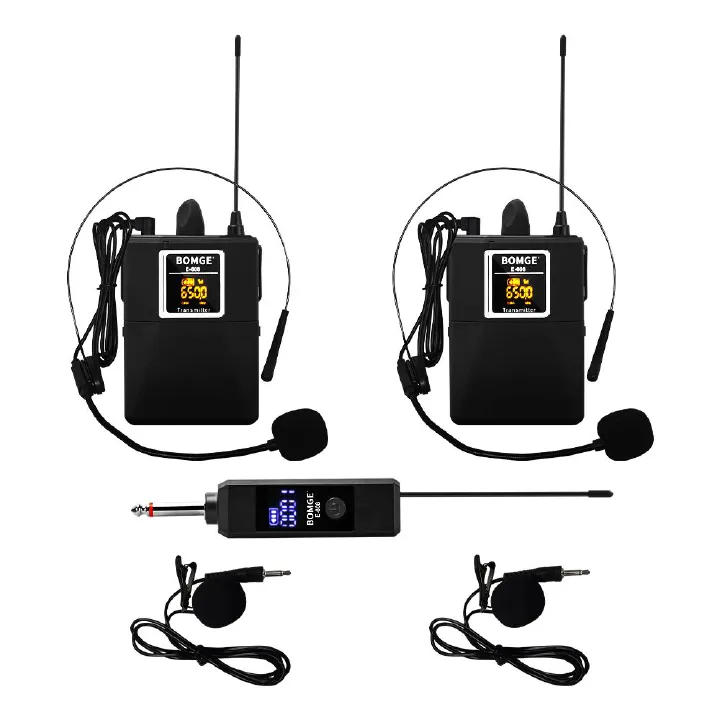 BOMGE Wireless Lavalier Lapel Microphone System/Headset Mic/Interview Mic，for,PA Speaker, Teaching, and Tablets,164Ft 5.0 1 Customer reviews