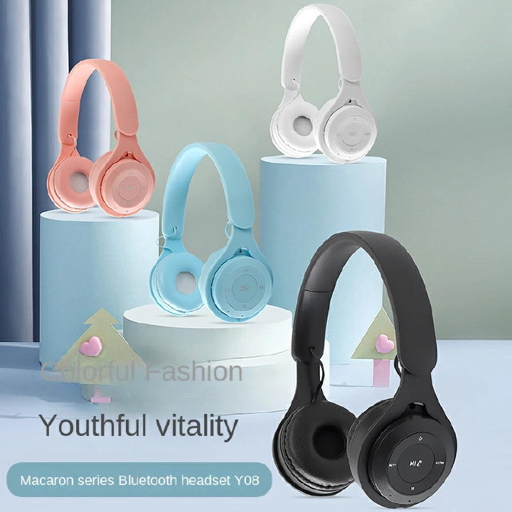 Bluetooth v5.0 Macaron Colorful Headphone Wireless Upgraded Headphones Fast delivery