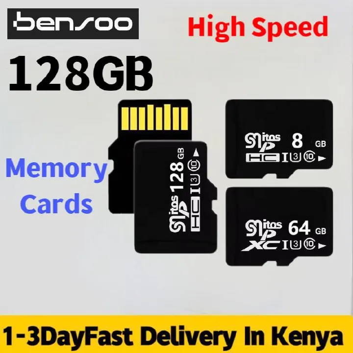 Bensoo High-Speed TF Micro SD Memory Cards For Camera Smartphones Phones Mobile Phone PC tablets 256GB 128GB 64GB 32GB 16GB 8GB 128GB Memory Card Driving Recorder 64GB Cards