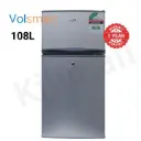 Volsmart 108L Double Doors VL-BCD108 Fridge Freezer Energy Saving Refrigerator with Lock and Keys