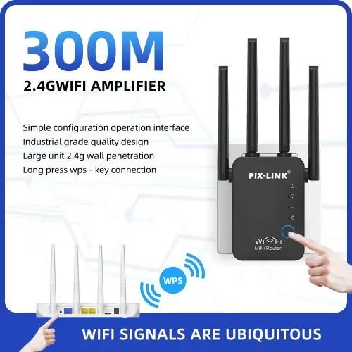 300 Mbps High Speed Wireless WiFi Router, Mini WiFi Signal Amplifier