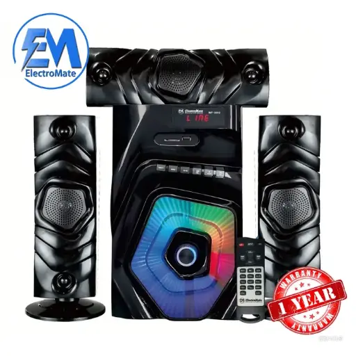 EM 3.1CH Speaker System woofer Subwoofer Multimedia 18000W PMPO Black 40W+10W×3 WF-3002