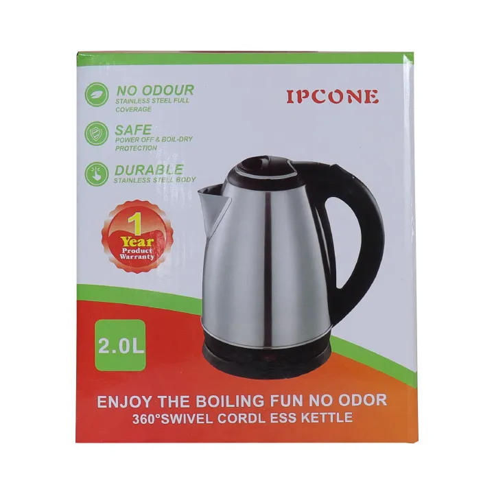 IPCONE 2L 1500W 2L Energy Efficient Electric Water Kettle Heater Jug Cordless Stainless Steel Electric Kettle 2l Kettle Kettle kitchen appliance small applicance kettle boiling water kettle household