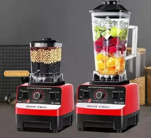 SILVER CREST 2 In 1 Heavy Duty Commercial Blender 9800W 2.5L Capacity.Powerful 9800W motor for high-performance blending and grinding 2-in-1 functionality for blending and grinding tasks Durable stain