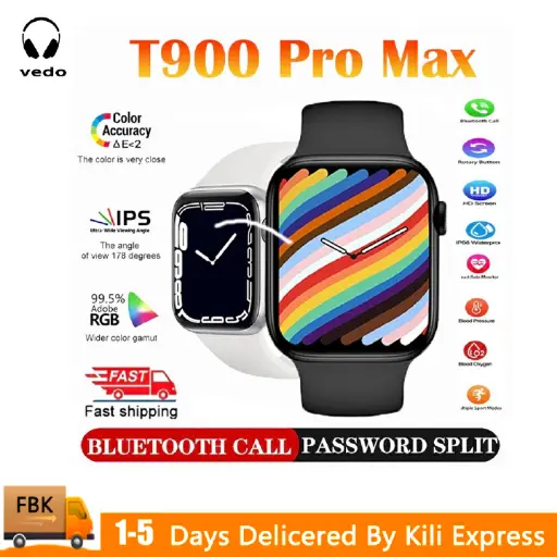 VEDO T900 Pro Max Smart Watch Series 7/8 with Two Buttons Men Women DIY Watch Face Bluetooth Call Waterproof Sport IWO 14 Smartwatch