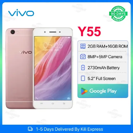 Vivo Y55 2GB RAM 16GB ROM 5.2inch " 2730 mAh Dual SIM 8MP+5MP Android Smartphones/ Mobile Phones 4.2 462 Customer reviews