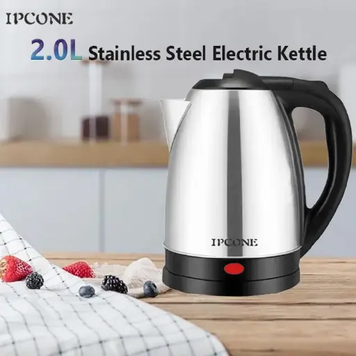 IPCONE 2L 1500W 2L Energy Efficient Electric Water Kettle Heater Jug Cordless Stainless Steel Electric Kettle