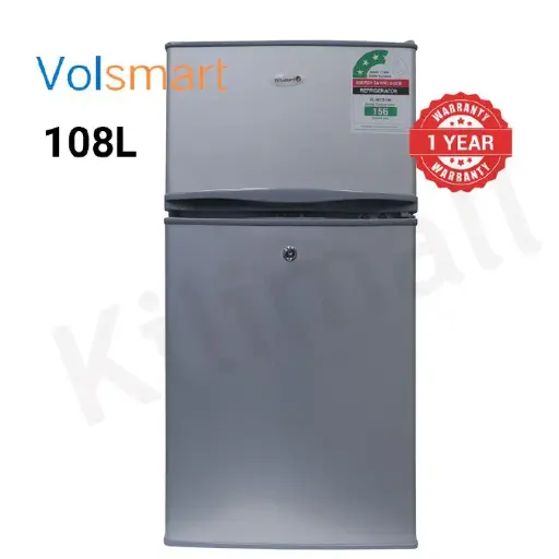 Volsmart 108L Double Doors VL-BCD108 Fridge Freezer Energy Saving Refrigerator with Lock and Keys