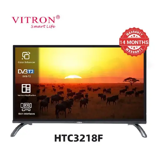 Vitron 32 inch Frameless Television HTC 3218 LED Digital TV DVBT2 1G+8G 